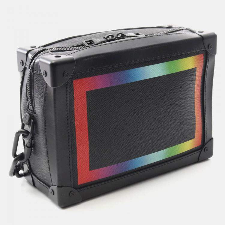 Pre Owned Louis Vuitton Soft Trunk  Rainbow Taiga Leather Bag