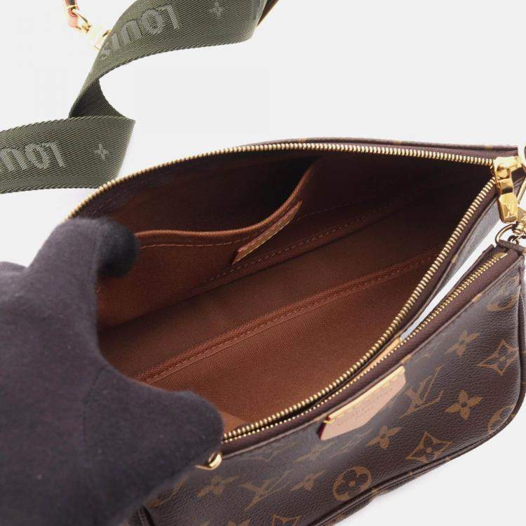 Pre Owned Louis Vuitton Multi Pochette Accessoires Shoulder Bag Monogram Khaki