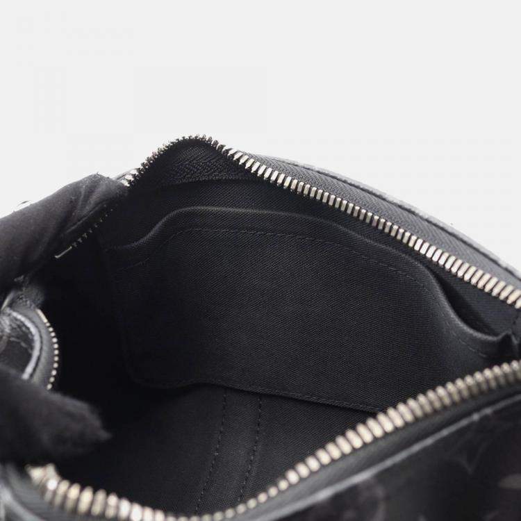 Pre Owned Louis Vuitton Keepall Bandouliere 25 Handbag Monogram Eclipse Reverse