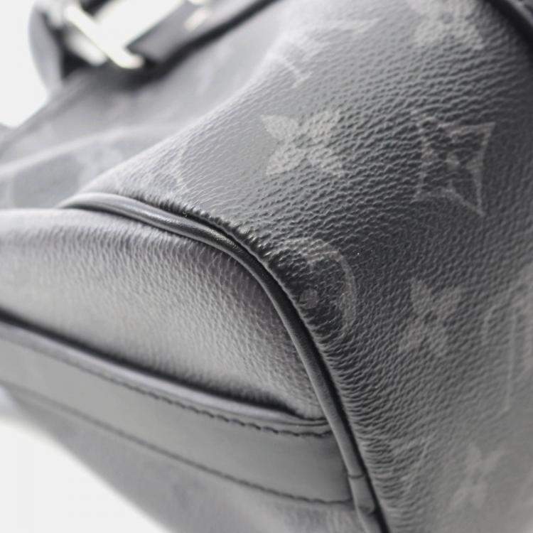 Pre Owned Louis Vuitton Keepall Bandouliere 25 Handbag Monogram Eclipse Reverse