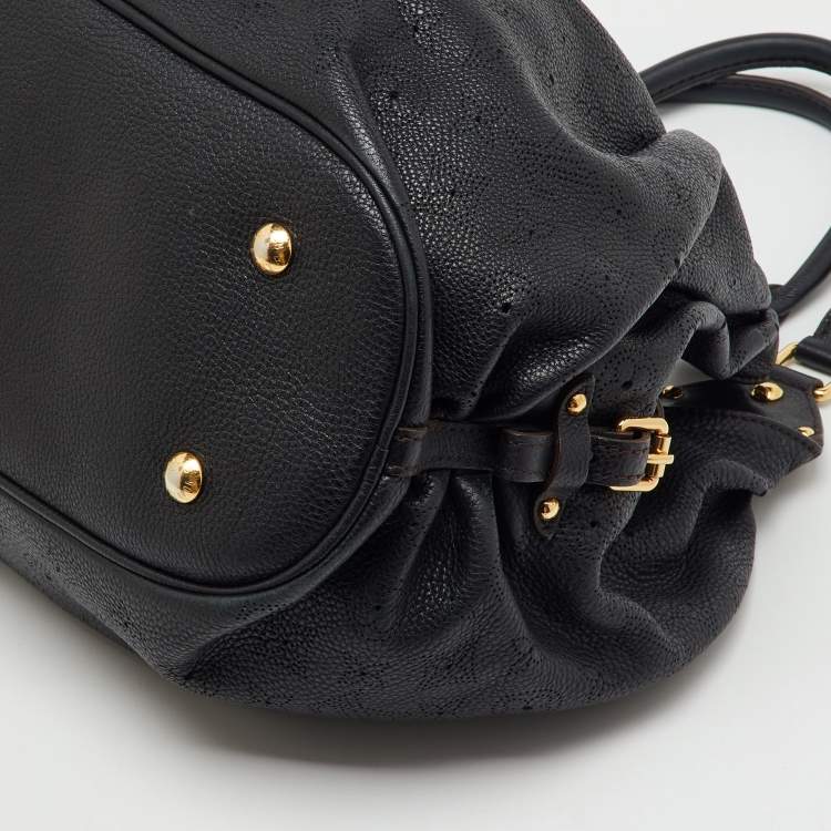 Pre Owned Louis Vuitton Black Monogram Mahina Leather Surya L Bag