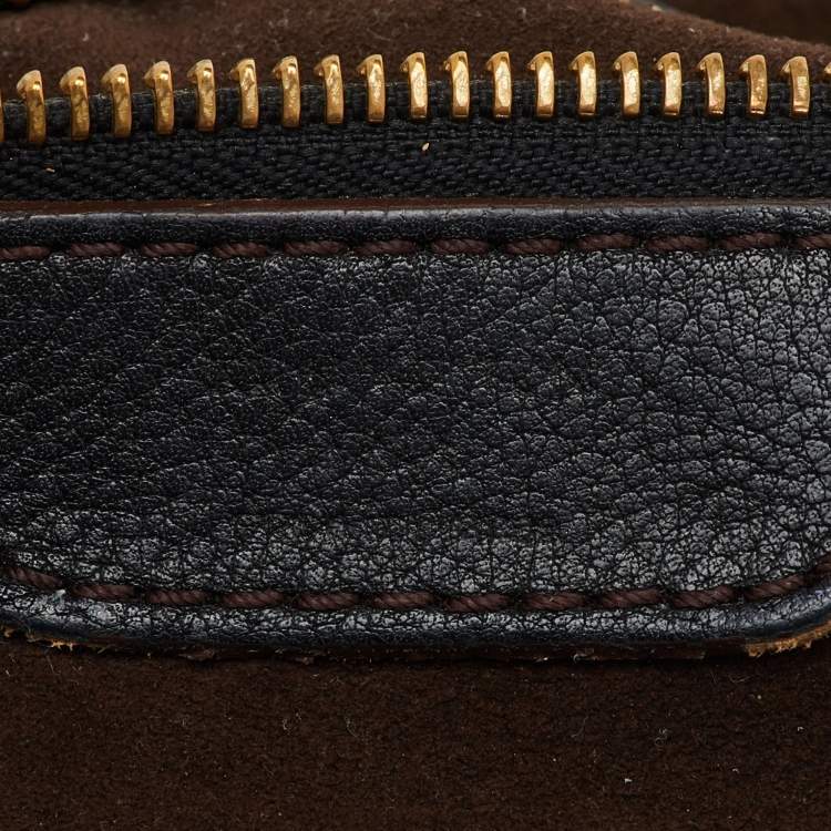 Pre Owned Louis Vuitton Black Monogram Mahina Leather Surya L Bag