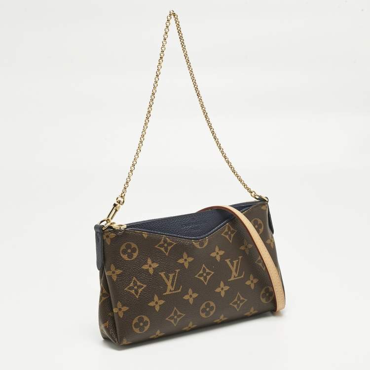 Pre Owned Louis Vuitton Marine Monogram Canvas Pallas Chain Clutch