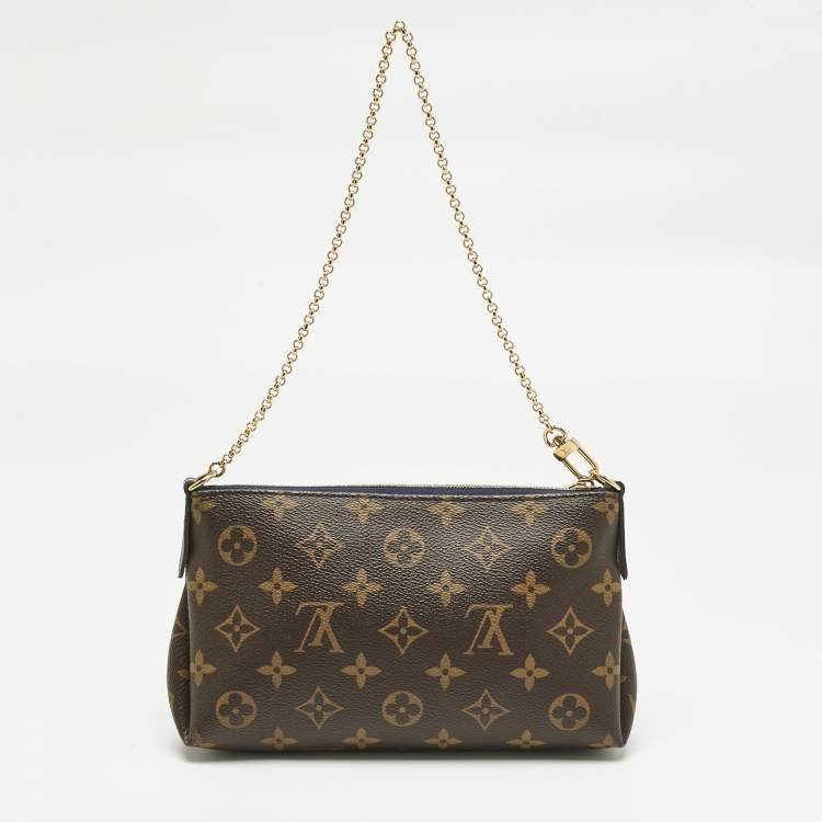 Pre Owned Louis Vuitton Marine Monogram Canvas Pallas Chain Clutch