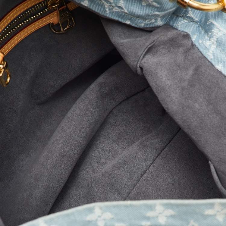 Pre Owned Louis Vuitton Monogram Blue Denim Daily GM Bag