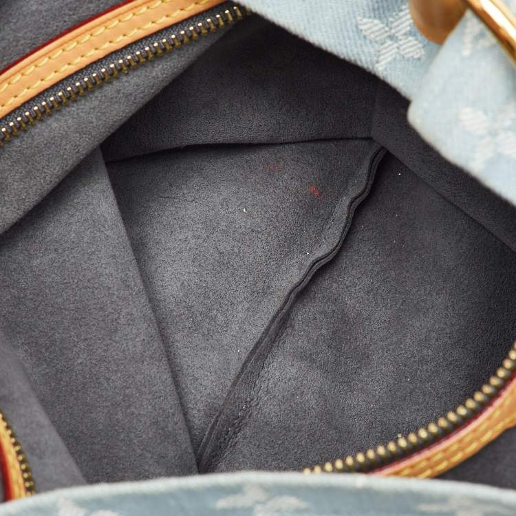 Pre Owned Louis Vuitton Monogram Blue Denim Daily GM Bag