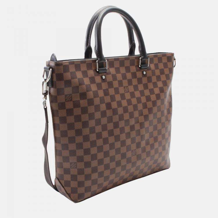 Pre Owned Louis Vuitton Brown Damier Ebene Jake Tote