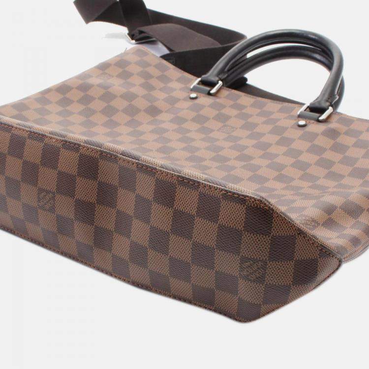 Pre Owned Louis Vuitton Brown Damier Ebene Jake Tote