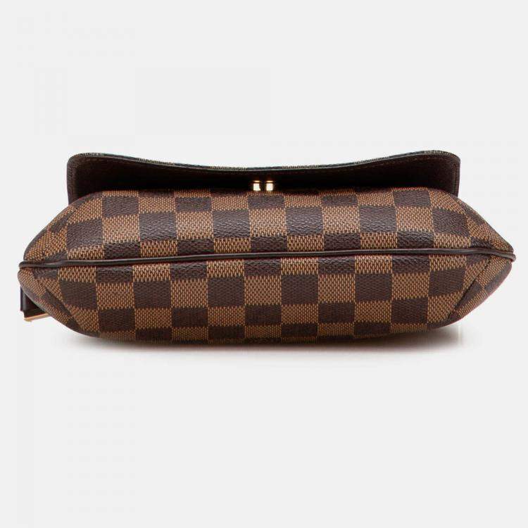 Pre Owned Louis Vuitton Brown Damier Ebene Musette Salsa Long Strap