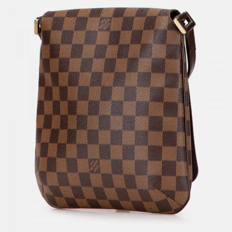 Pre Owned Louis Vuitton Brown Damier Ebene Musette Salsa Long Strap