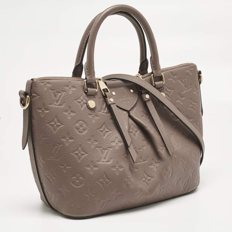 Pre Owned Louis Vuitton Beige Monogram Empreinte Leather Mazarine PM Bag