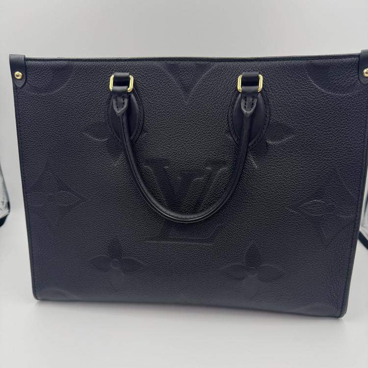 Pre Owned Louis Vuitton Black Monogram Empriente Leather Giant Onthego MM Bag
