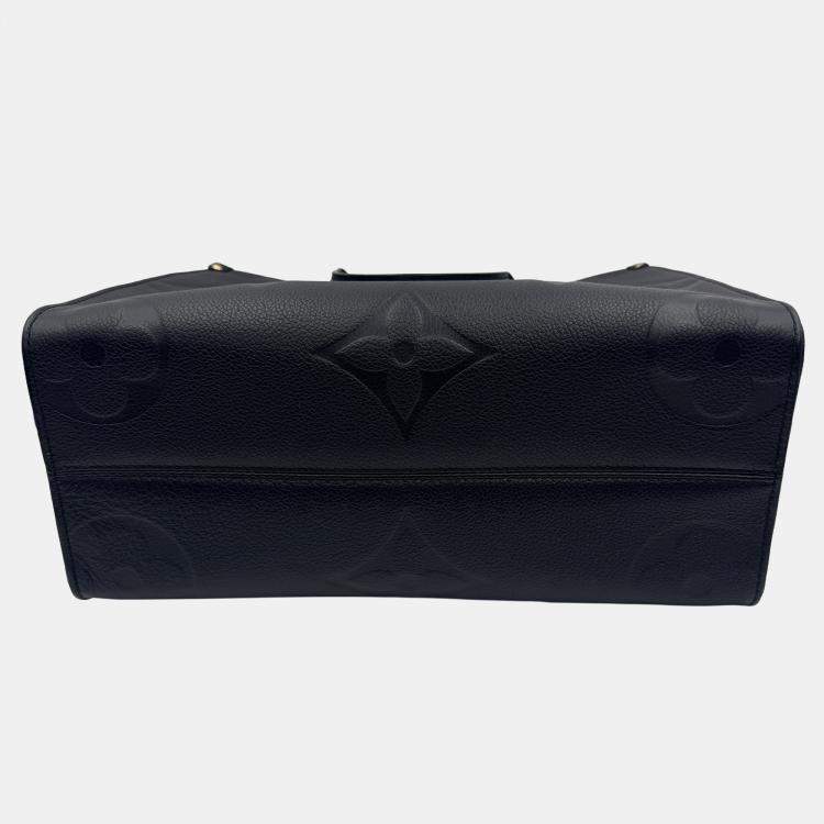Pre Owned Louis Vuitton Black Monogram Empriente Leather Giant Onthego MM Bag