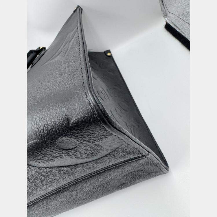 Pre Owned Louis Vuitton Black Monogram Empriente Leather Giant Onthego MM Bag