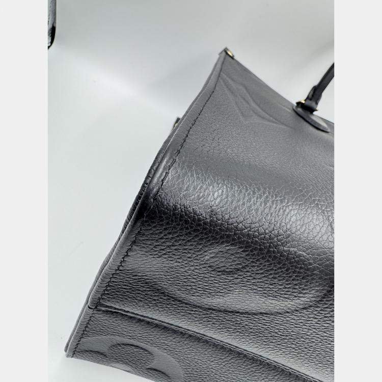 Pre Owned Louis Vuitton Black Monogram Empriente Leather Giant Onthego MM Bag