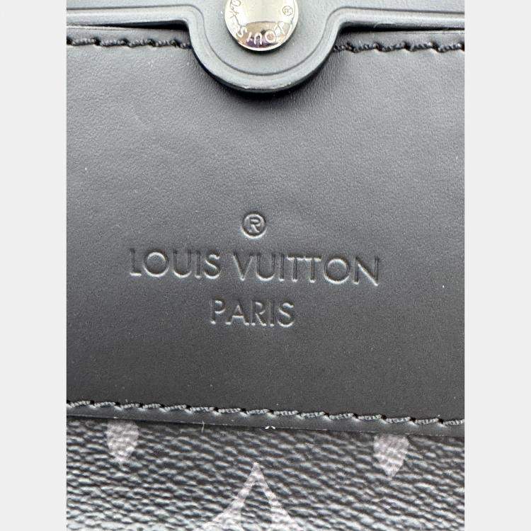 Pre Owned Louis Vuitton Messenger Voyage Black Monogram Eclipse Canvas Crossbody Bag