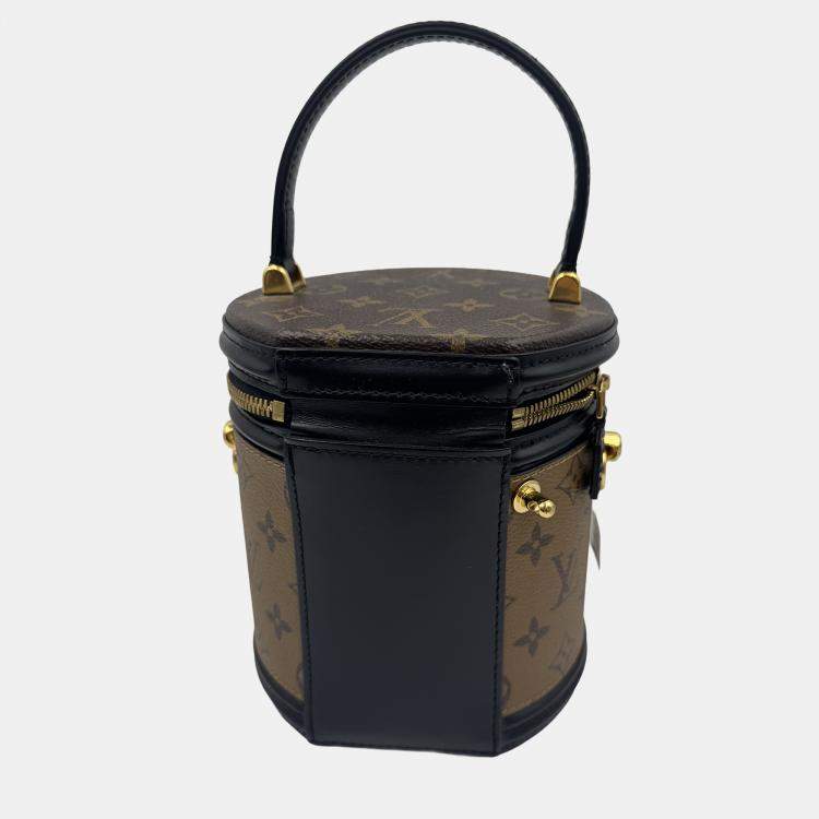 Pre Owned Louis Vuitton Cannes Brown Monogram Reverse Canvas Shoulder Bag