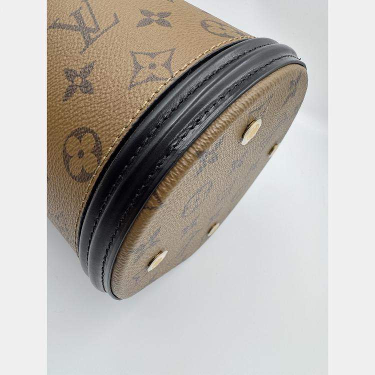 Pre Owned Louis Vuitton Cannes Brown Monogram Reverse Canvas Shoulder Bag