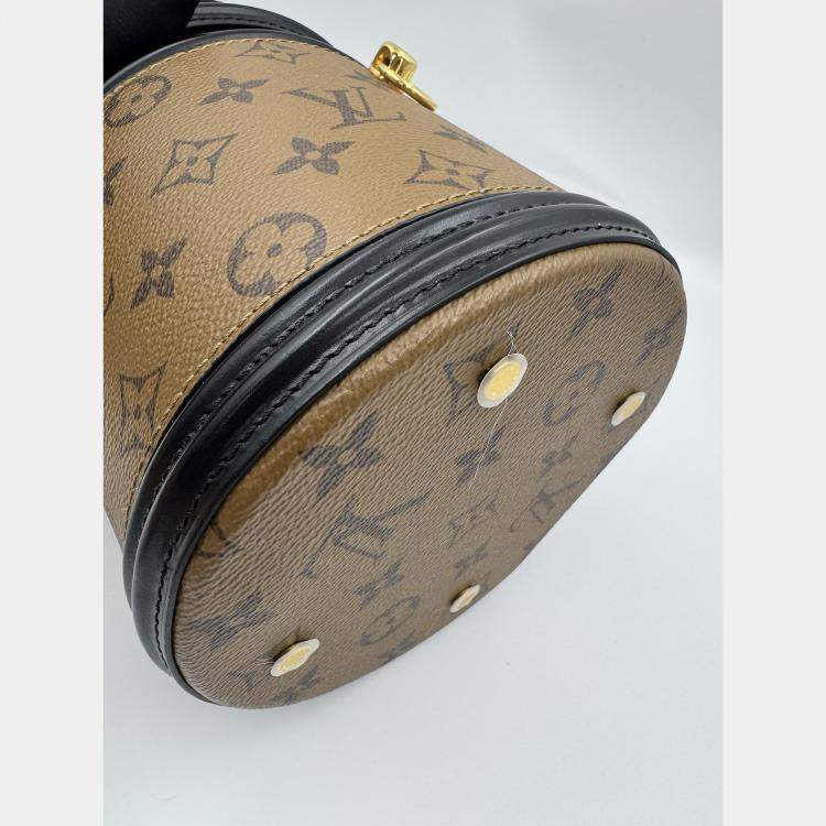 Pre Owned Louis Vuitton Cannes Brown Monogram Reverse Canvas Shoulder Bag