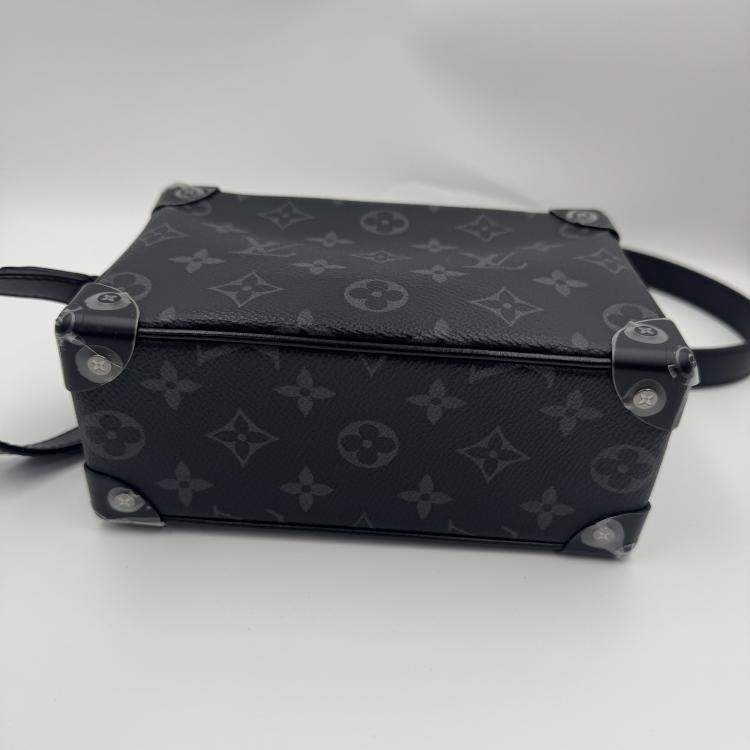 Pre Owned Louis Vuitton Mini Soft Trunk Monogram Eclipse Canvas Shoulder Bag