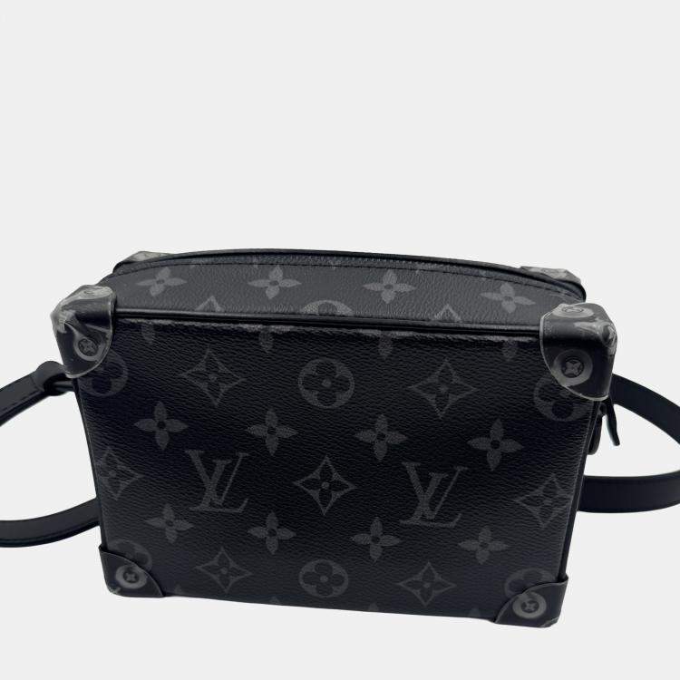 Pre Owned Louis Vuitton Mini Soft Trunk Monogram Eclipse Canvas Shoulder Bag