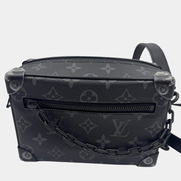 Pre Owned Louis Vuitton Mini Soft Trunk Monogram Eclipse Canvas Shoulder Bag