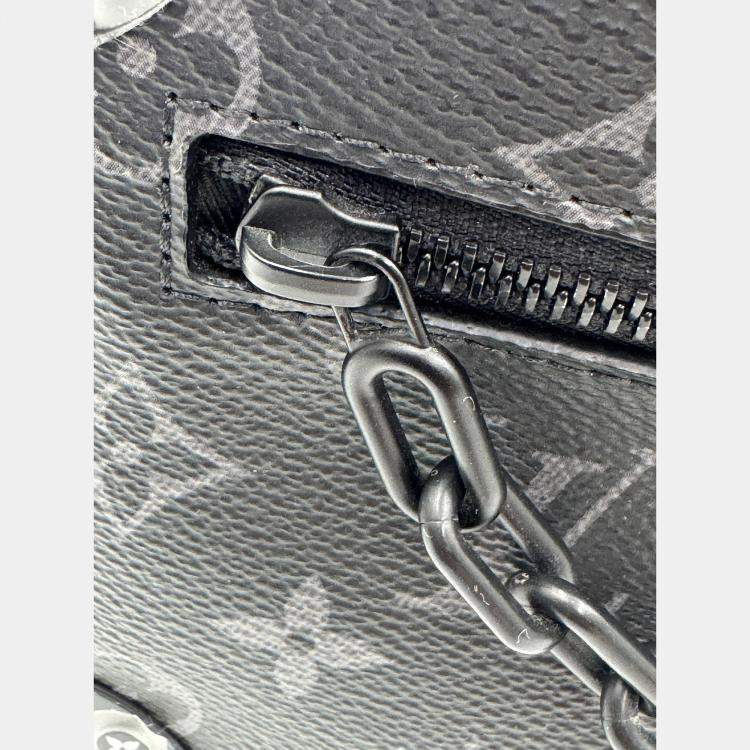 Pre Owned Louis Vuitton Mini Soft Trunk Monogram Eclipse Canvas Shoulder Bag