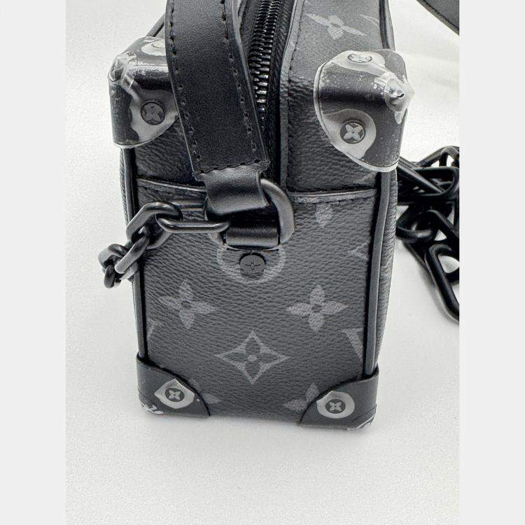 Pre Owned Louis Vuitton Mini Soft Trunk Monogram Eclipse Canvas Shoulder Bag