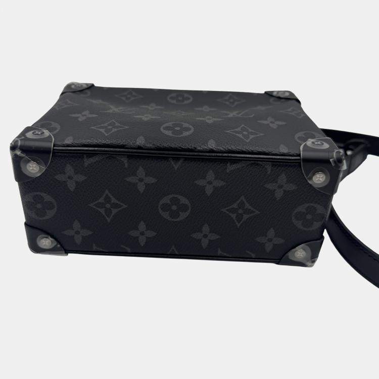 Pre Owned Louis Vuitton Mini Soft Trunk Monogram Eclipse Canvas Shoulder Bag