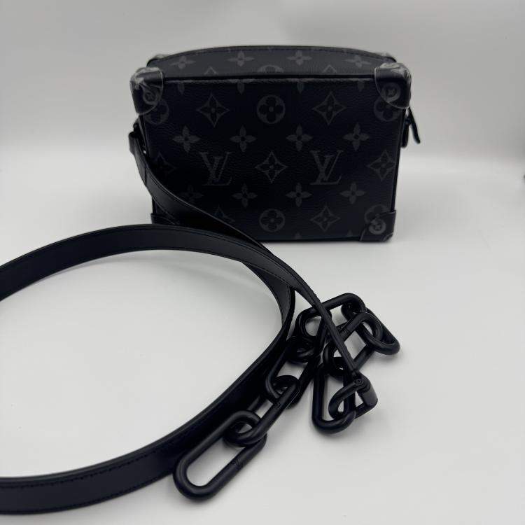 Pre Owned Louis Vuitton Mini Soft Trunk Monogram Eclipse Canvas Shoulder Bag