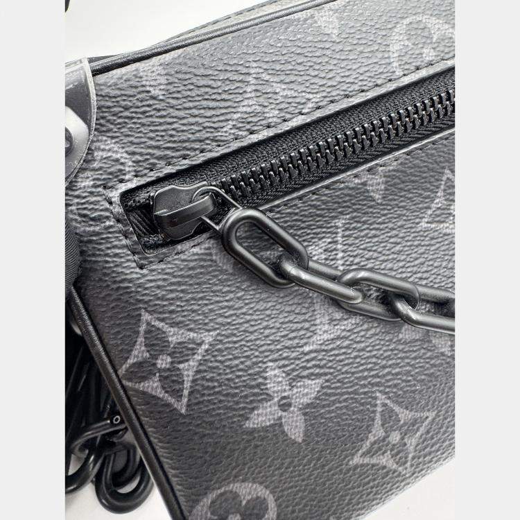 Pre Owned Louis Vuitton Mini Soft Trunk Monogram Eclipse Canvas Shoulder Bag