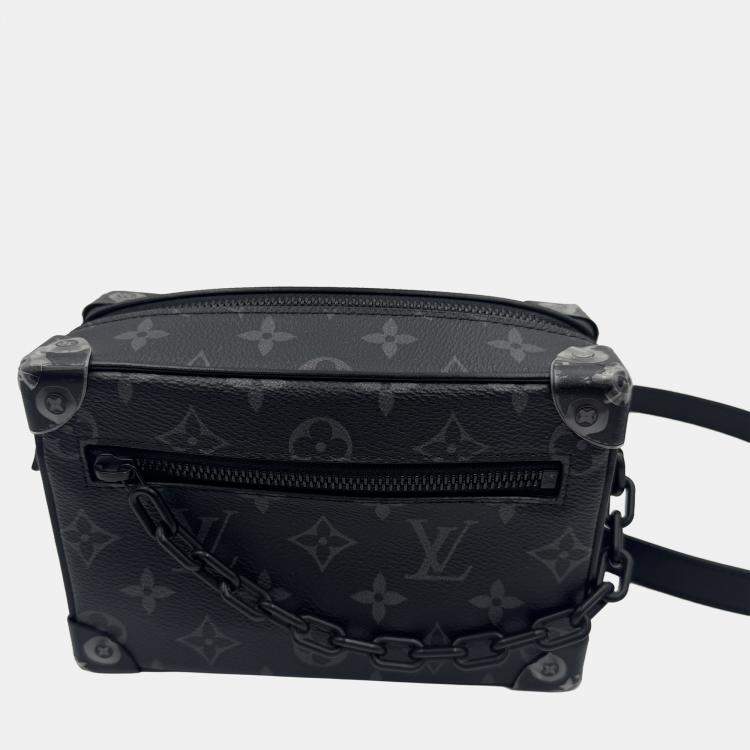 Pre Owned Louis Vuitton Mini Soft Trunk Monogram Eclipse Canvas Shoulder Bag