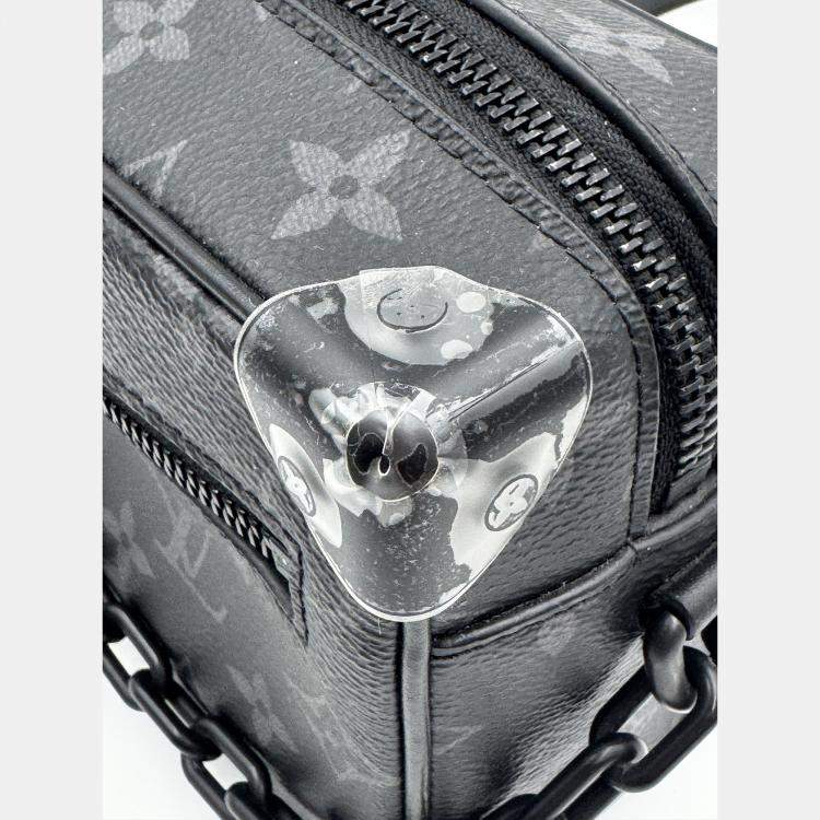 Pre Owned Louis Vuitton Mini Soft Trunk Monogram Eclipse Canvas Shoulder Bag