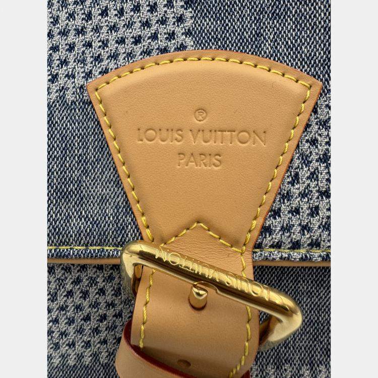Pre Owned Louis Vuitton Blue Damier Denim Canvas 3D