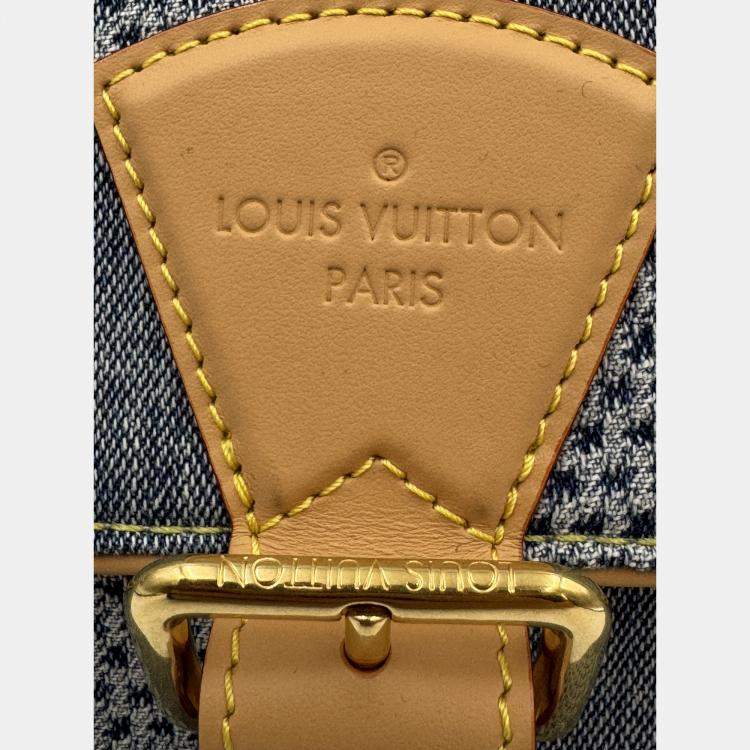 Pre Owned Louis Vuitton Blue Damier Denim Canvas 3D