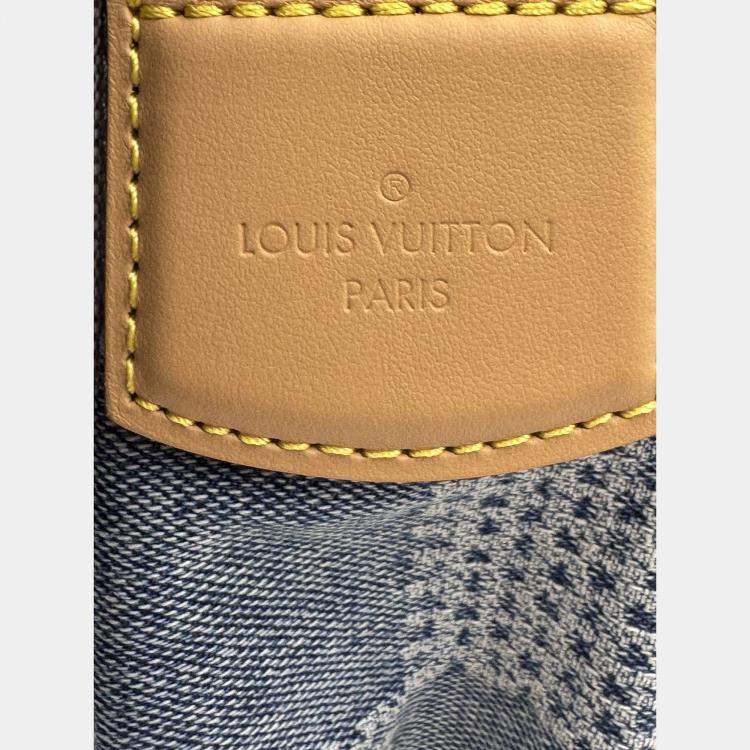 Pre Owned Louis Vuitton Blue Damier Denim Canvas 3D