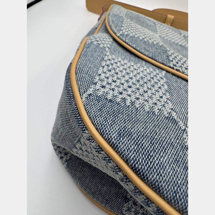 Pre Owned Louis Vuitton Blue Damier Denim Canvas 3D