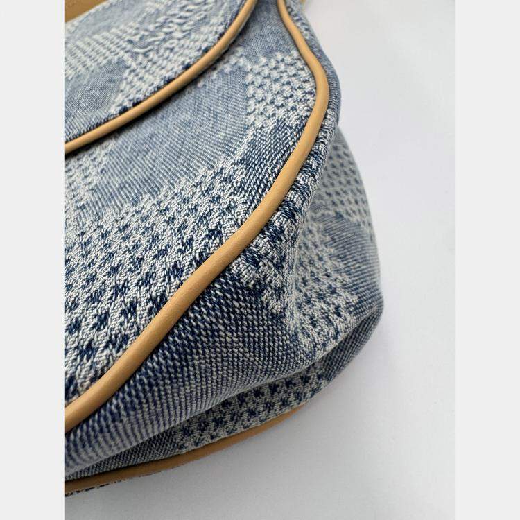 Pre Owned Louis Vuitton Blue Damier Denim Canvas 3D