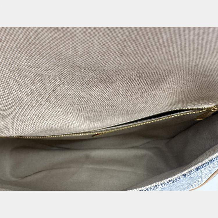 Pre Owned Louis Vuitton Blue Damier Denim Canvas 3D