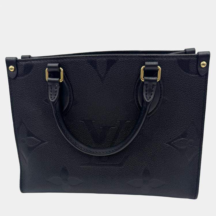 مملوكة مسبقًا Louis Vuitton OnTheGo PM Noir Monogram Empreinte Leather Tote Bag