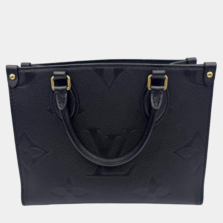 مملوكة مسبقًا Louis Vuitton OnTheGo PM Noir Monogram Empreinte Leather Tote Bag