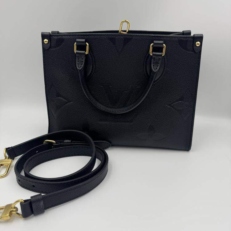 مملوكة مسبقًا Louis Vuitton OnTheGo PM Noir Monogram Empreinte Leather Tote Bag