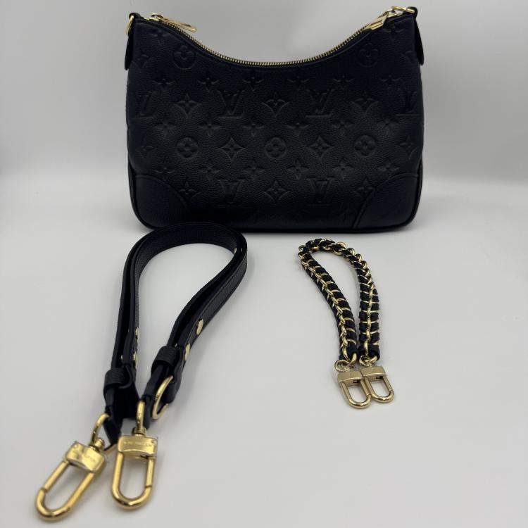 Pre Owned Louis Vuitton Boulogne NM Handbag Coated Monogram Black