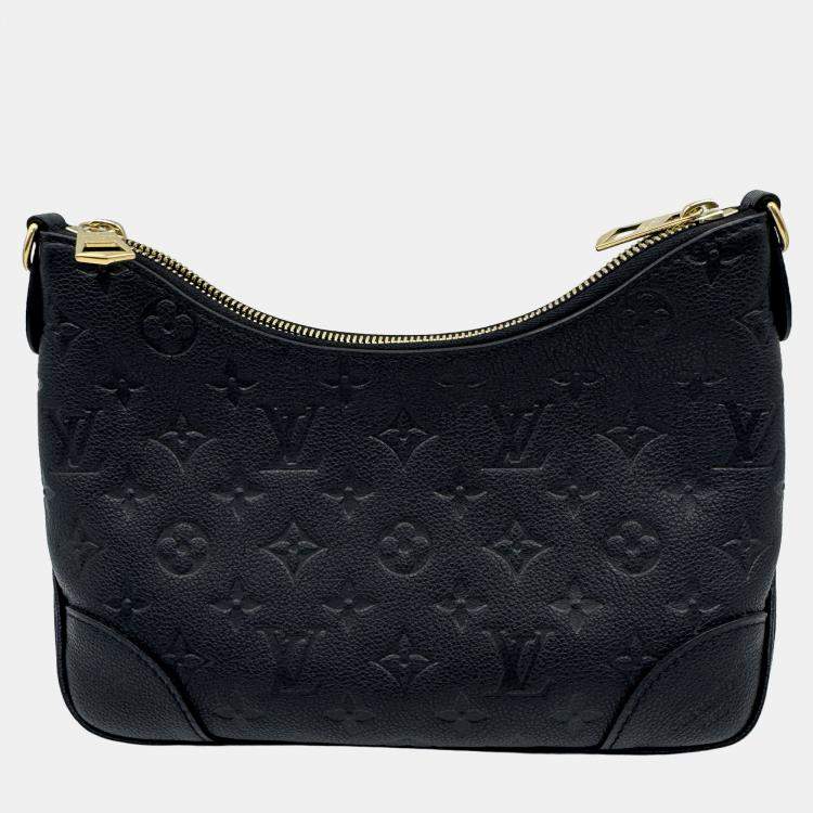 Pre Owned Louis Vuitton Boulogne NM Handbag Coated Monogram Black