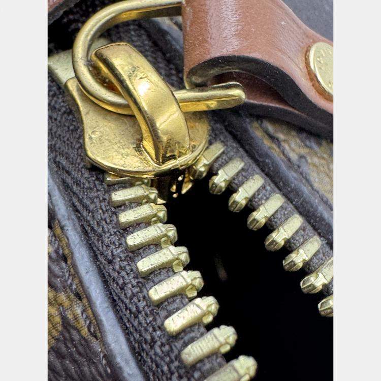 Pre Owned Louis Vuitton Loop Hobo Monogram Reverse Brown Coated Canvas Leather Shoulder Bag