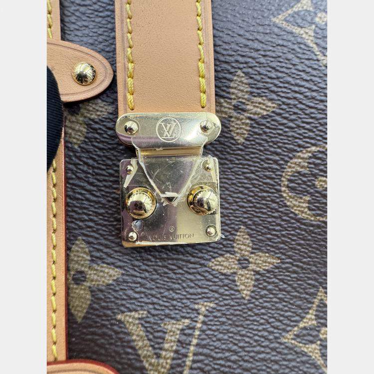 Pre Owned Louis Vuitton Side Trunk Brown Monogram Size MM