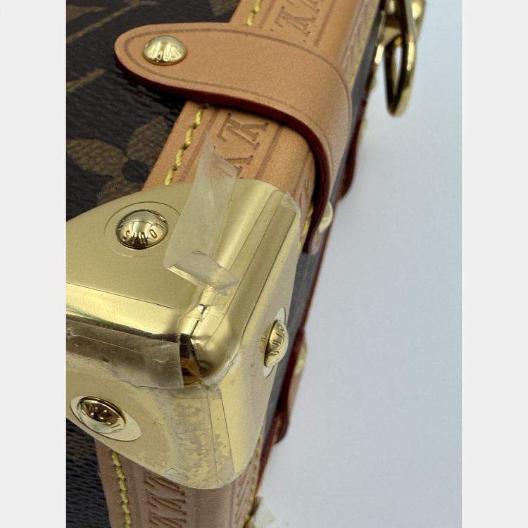 Pre Owned Louis Vuitton Side Trunk Brown Monogram Size MM