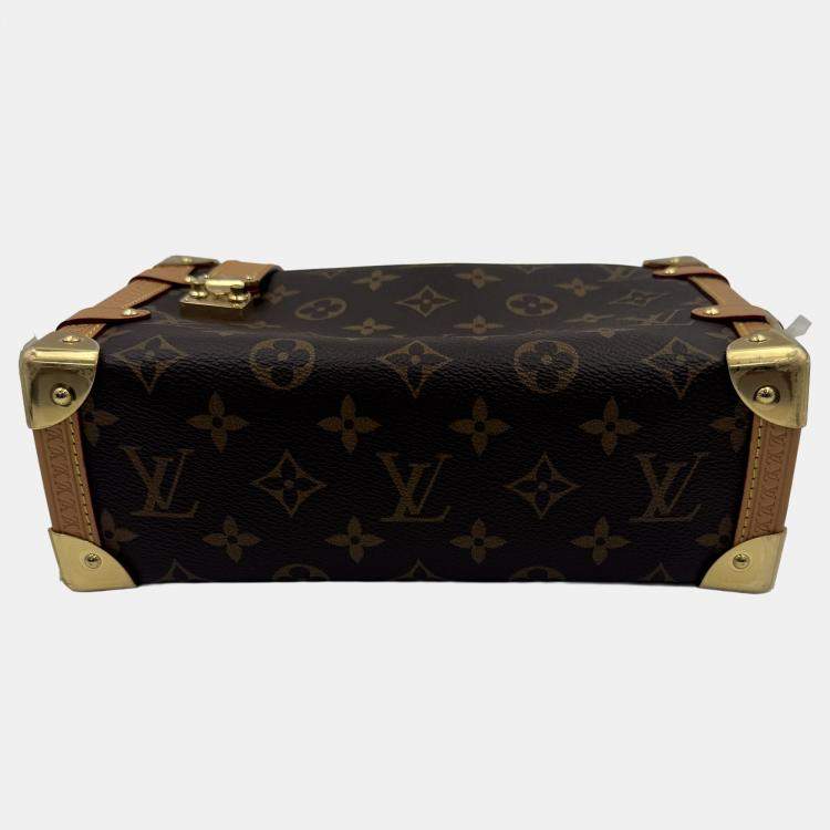Pre Owned Louis Vuitton Side Trunk Brown Monogram Size MM