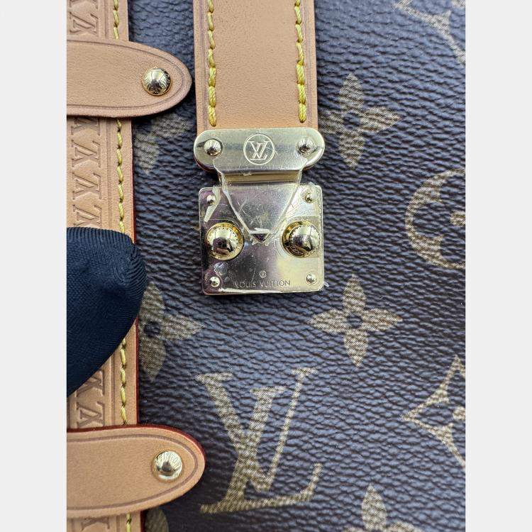 Pre Owned Louis Vuitton Side Trunk Brown Monogram Size MM