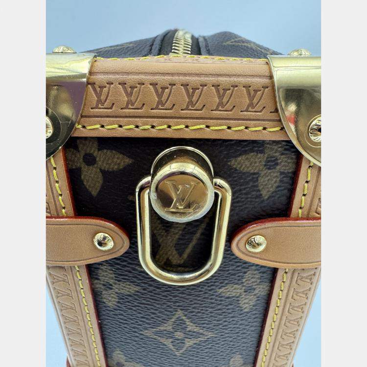 Pre Owned Louis Vuitton Side Trunk Brown Monogram Size MM